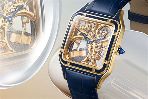 cartier santos dumont skeleton watch.